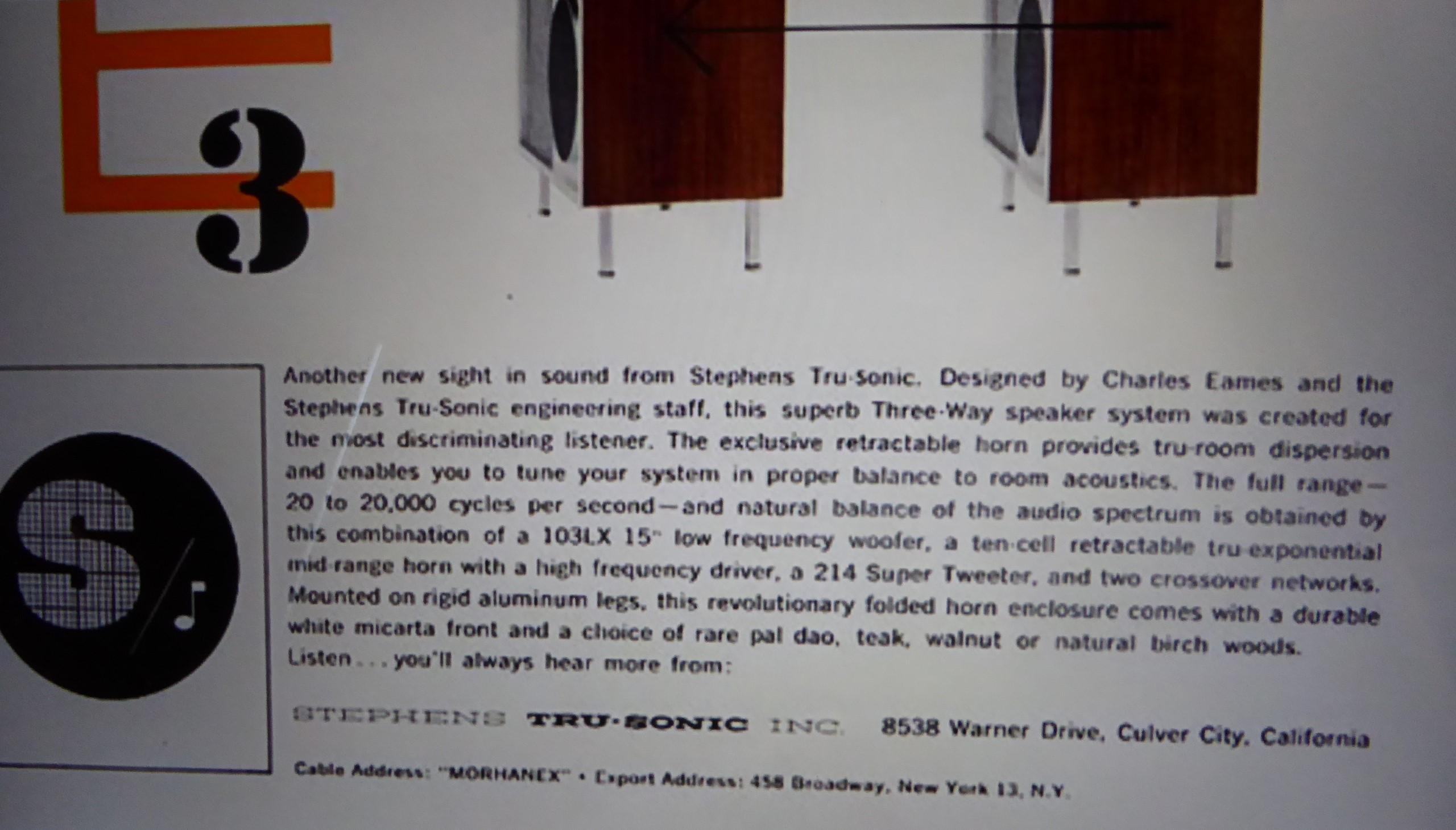 1956 Eames 3 Trusonic Speaker System and Custom Cabinet Credenza 9