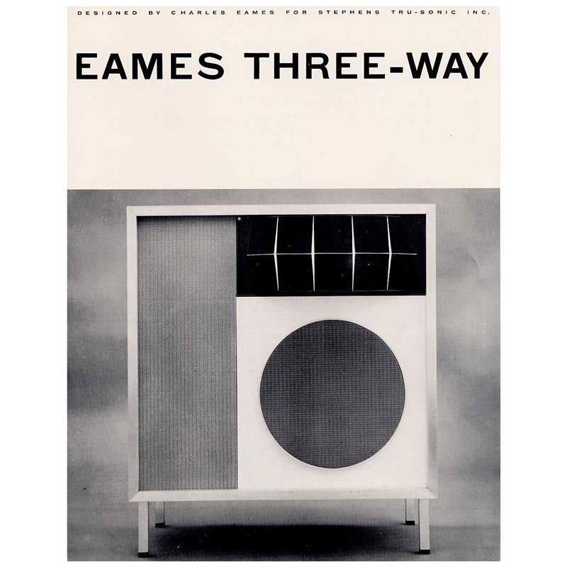 1956 Eames 3 Trusonic Speaker System and Custom Cabinet Credenza 10
