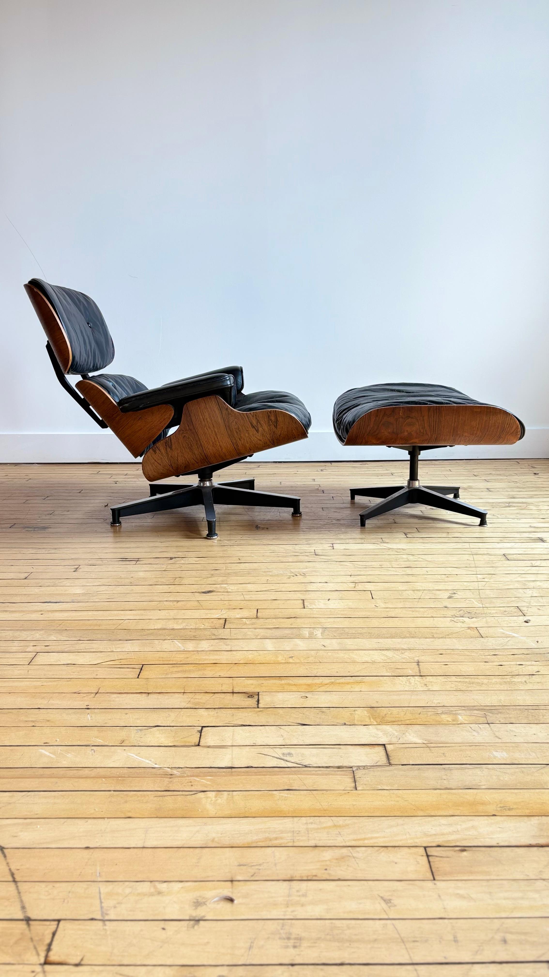 1956 Eames Lounge Chair und Ottoman im Angebot 9