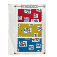 1956 E&W Quadriga Cloth Fabric Sample Board, Mid-Century Textile Display