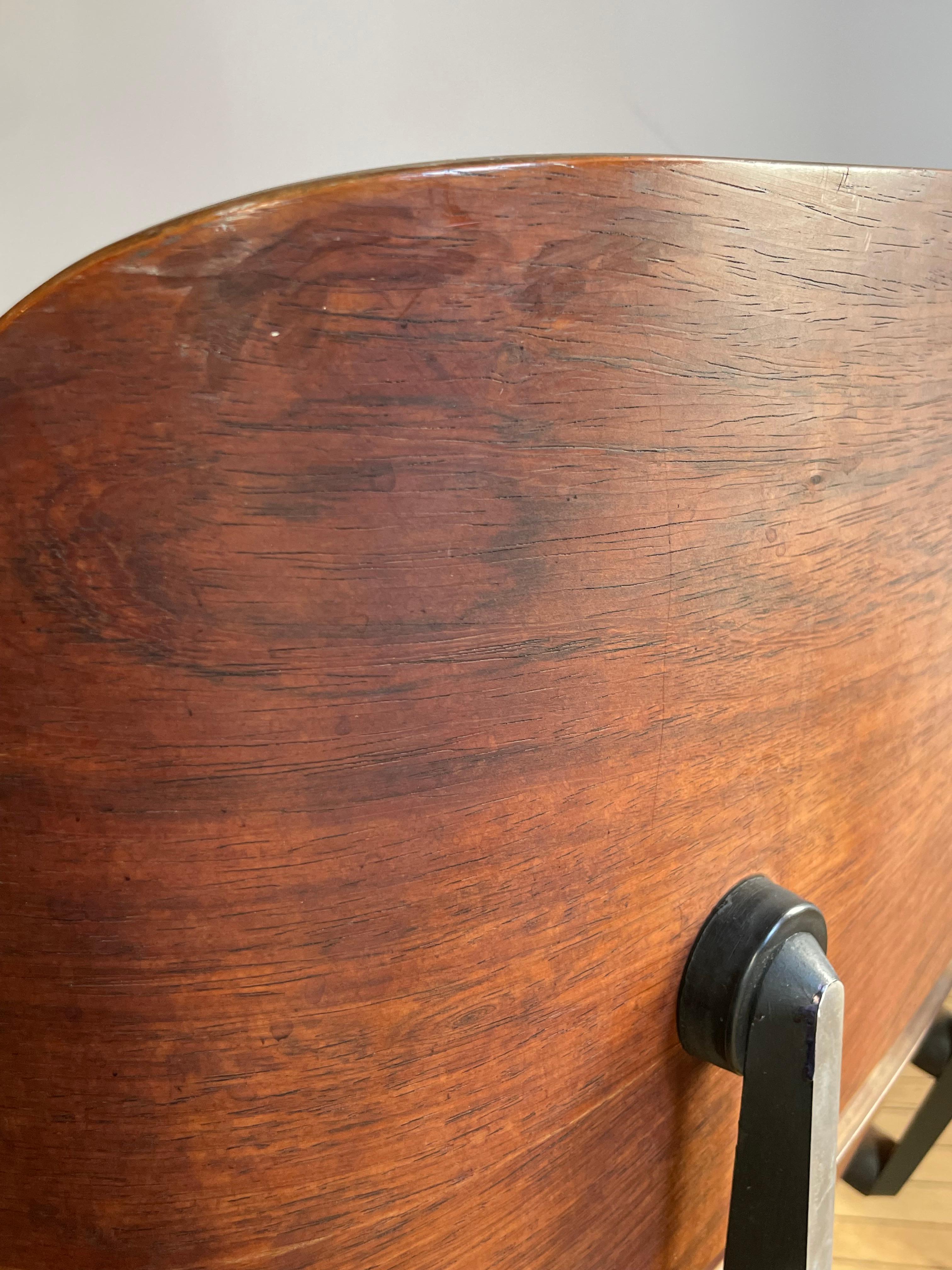 1956 Herman Miller Eames Lounge Chair with Original Salmon Leather For Sale 6