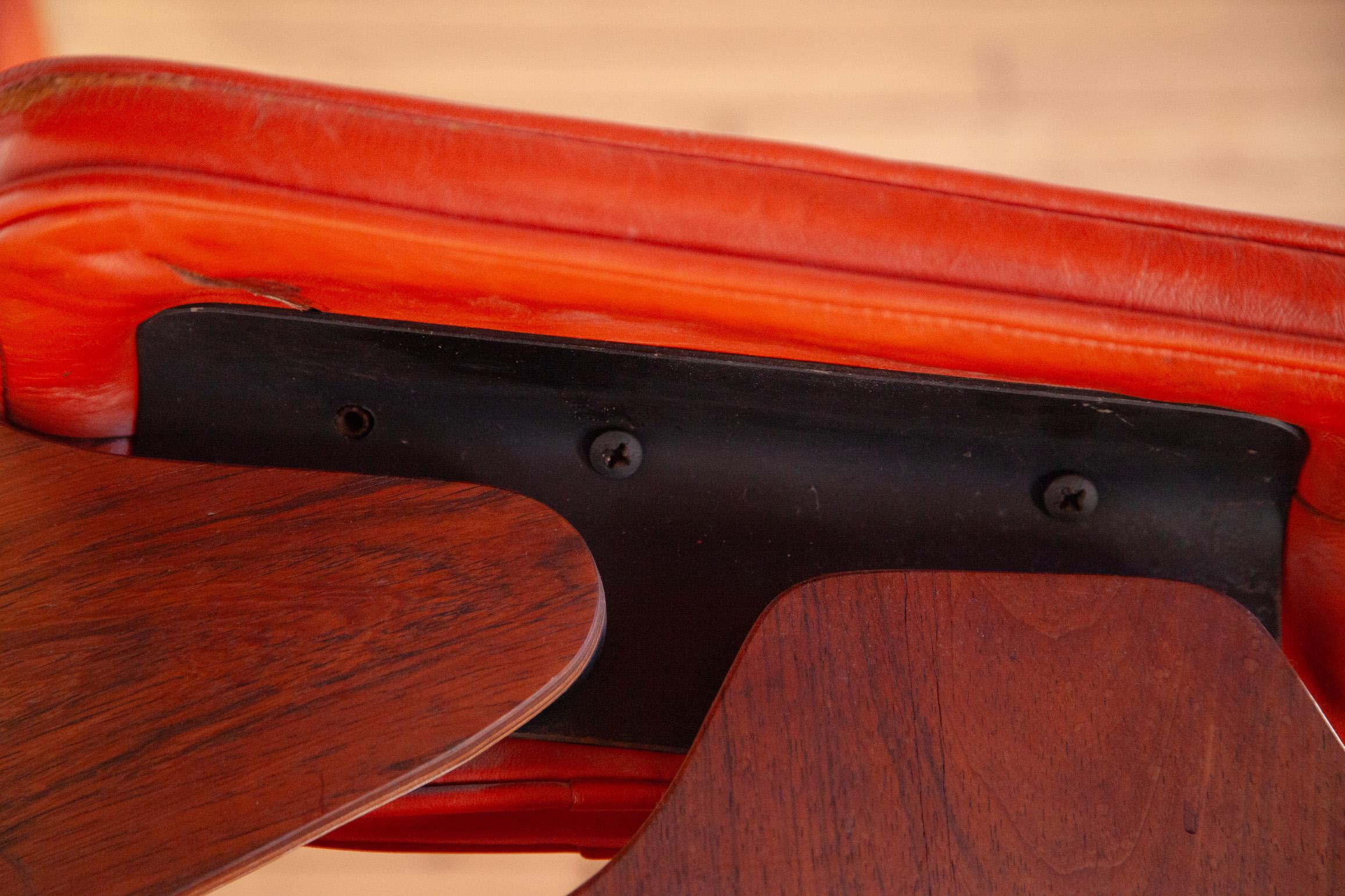 1956 Herman Miller Eames Lounge Chair with Original Salmon Leather For Sale 2