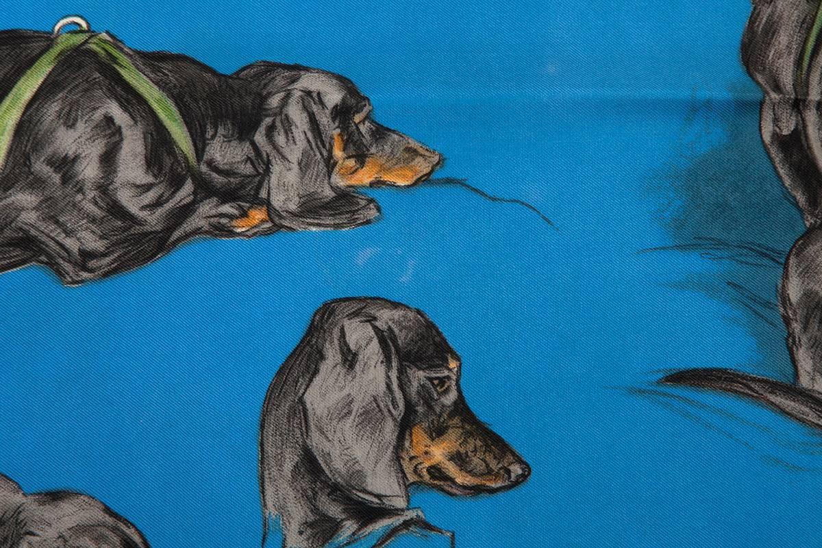 hermes les bassets scarf