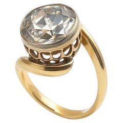 1956 Italian 18K Gold Diamond Ring – 4.5 Carat Diamond
