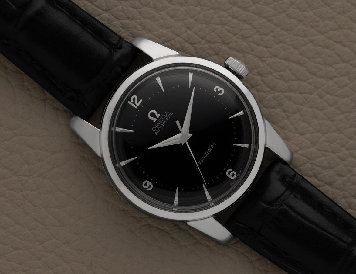 1956 Omega Seamaster Mens Vintage Automatic Mid-Century Watch - Acier inoxydable Pour hommes en vente