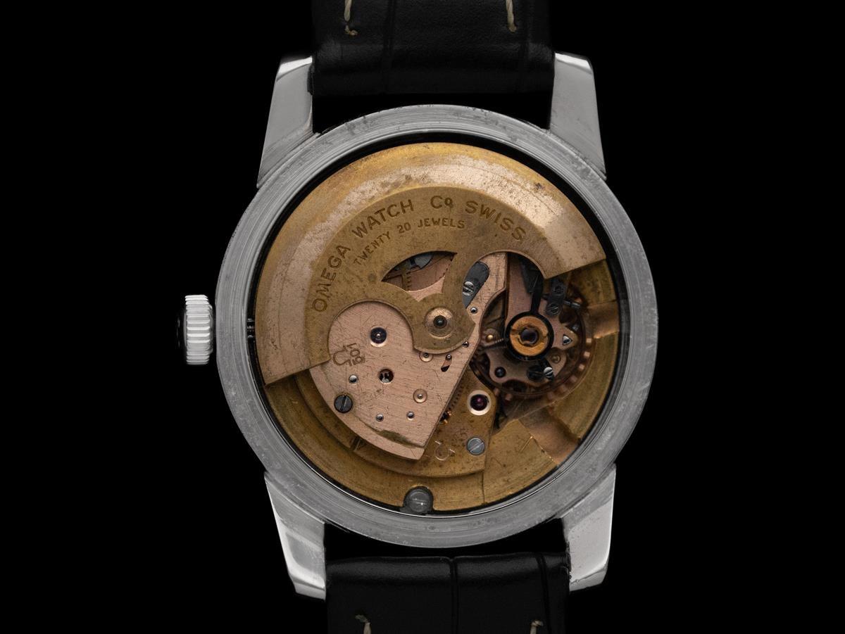 1956 Omega Seamaster Mens Vintage Automatic Mid-Century Watch - Acier inoxydable en vente 5