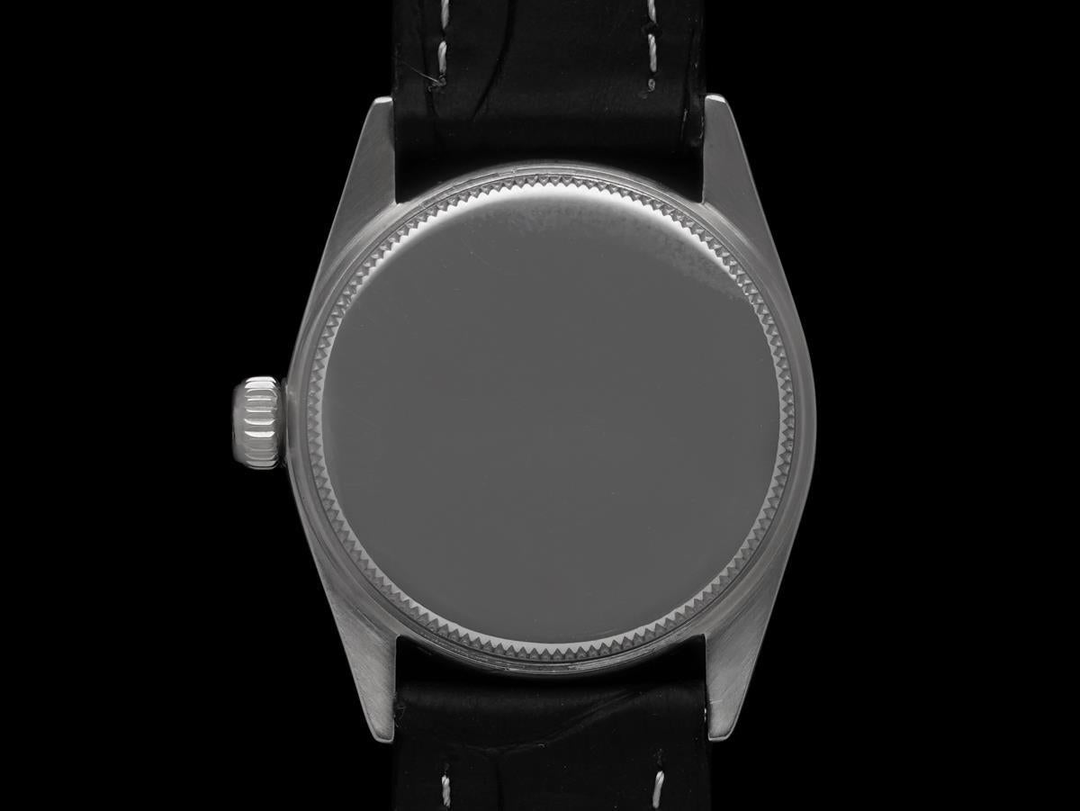 1956 Rolex Oysterdate Vintage Mens Midsize Unisex Ref. 6466 Watch - SS For Sale 2