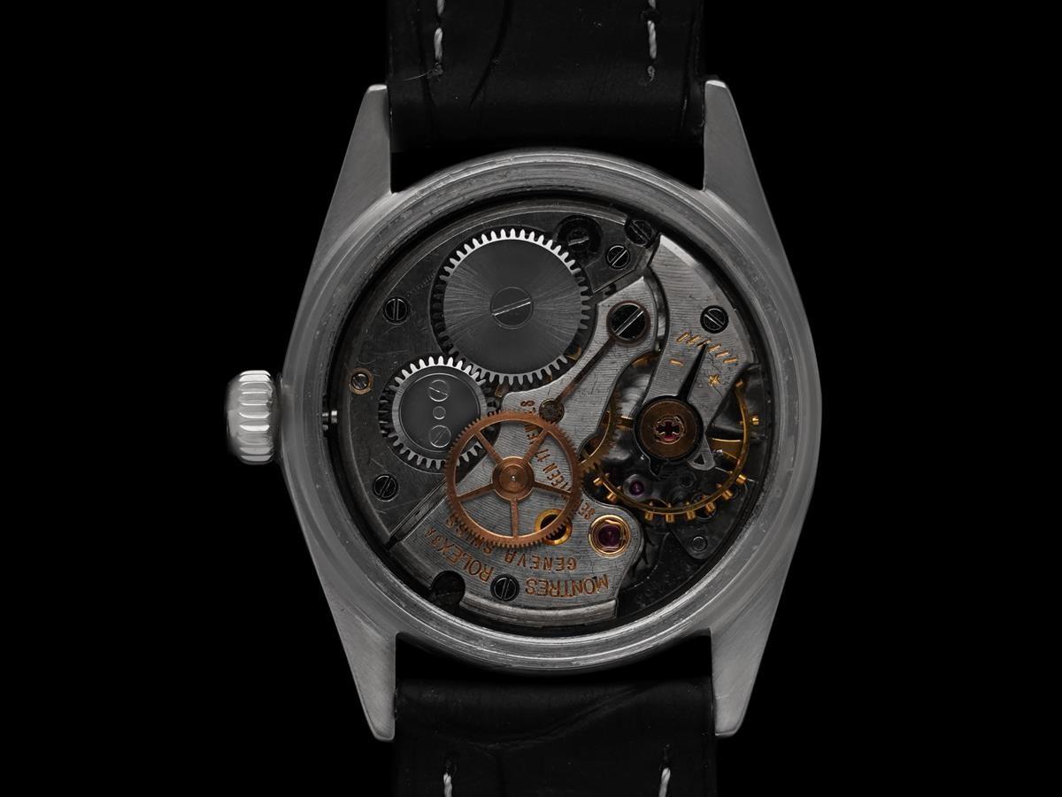 1956 Rolex Oysterdate Vintage Mens Midsize Unisex Ref. 6466 Watch - SS For Sale 3