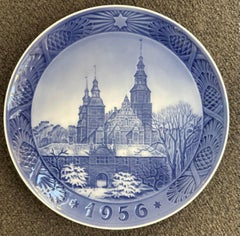 Piatto di Natale Royal Copenhagen del 1956 - Castello di Rosenborg, disegnato da Kai Lange