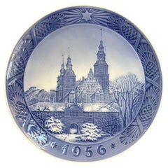 Vintage 1956 Royal Copenhagen Christmas Plate - Rosenborg Castle Designed by Kai Lange.
