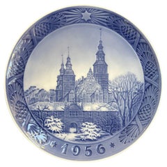 Retro 1956 Royal Copenhagen Christmas Plate - Rosenborg Castle Designed by Kai Lange.