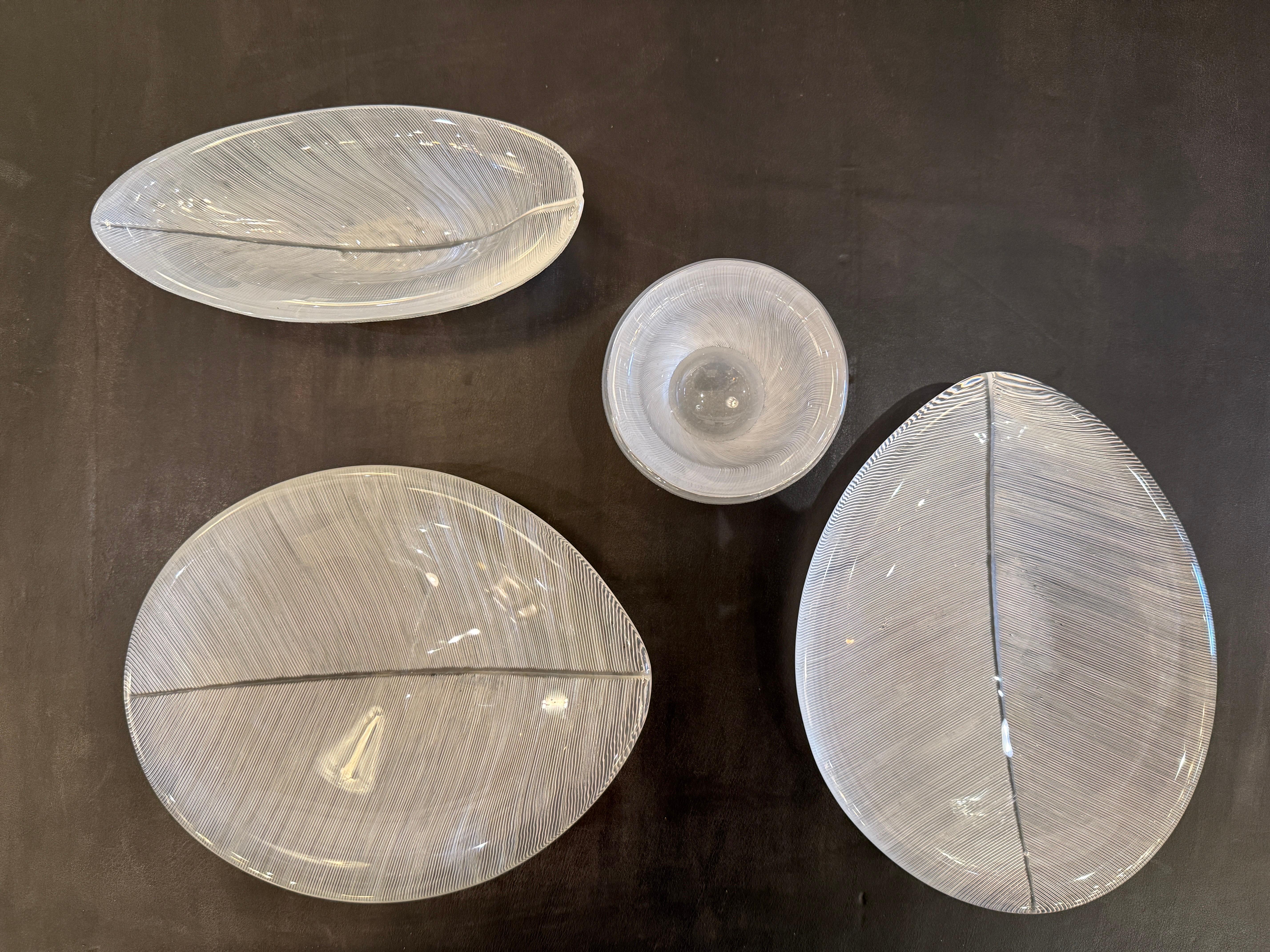 1956 SIGNED Tapio Wirkkala Combed Crystal Art Objects by Littala (4 Pieces) For Sale 3