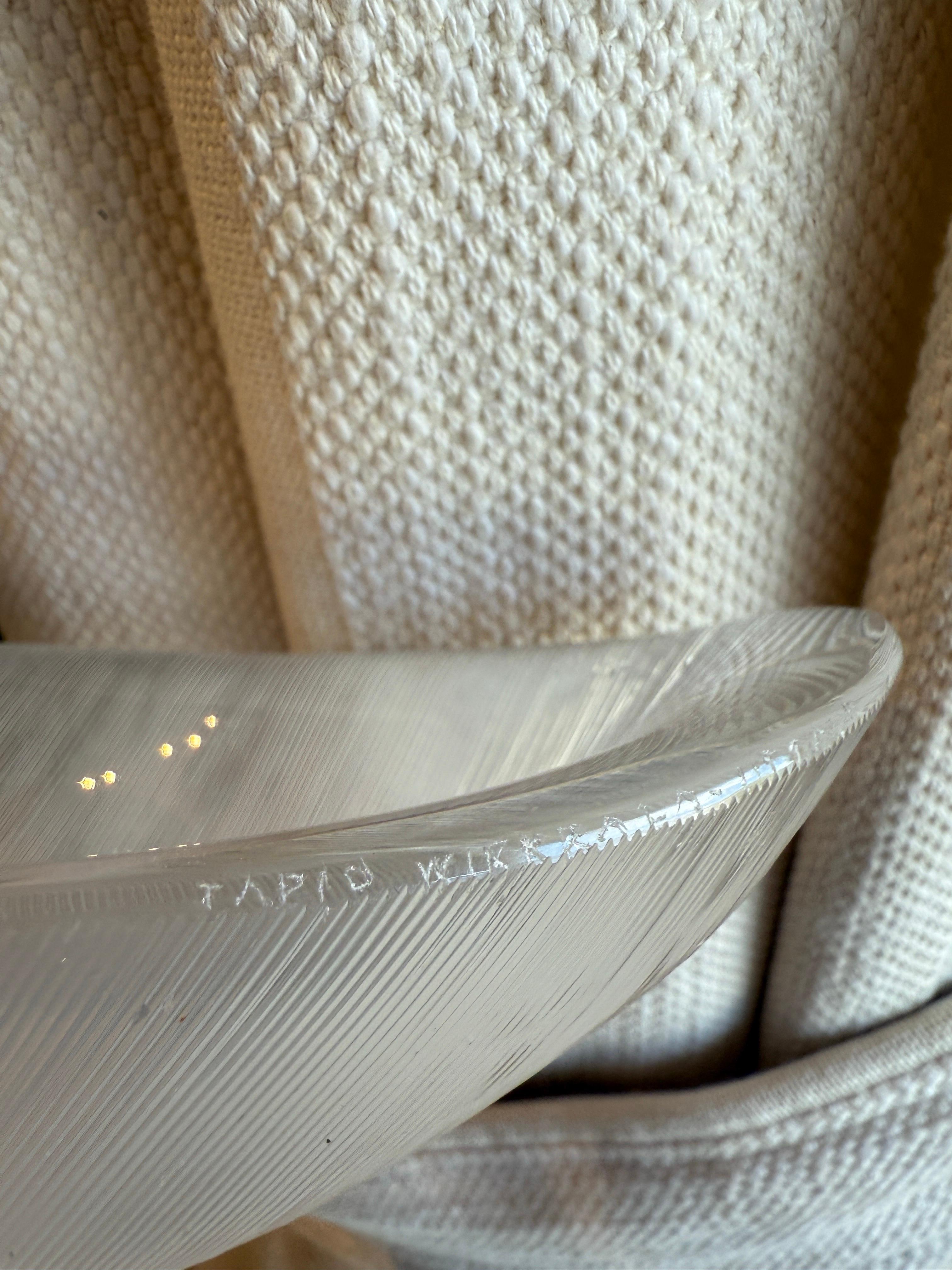 1956 SIGNED Tapio Wirkkala Combed Crystal Art Objects by Littala (4 Pieces) For Sale 4