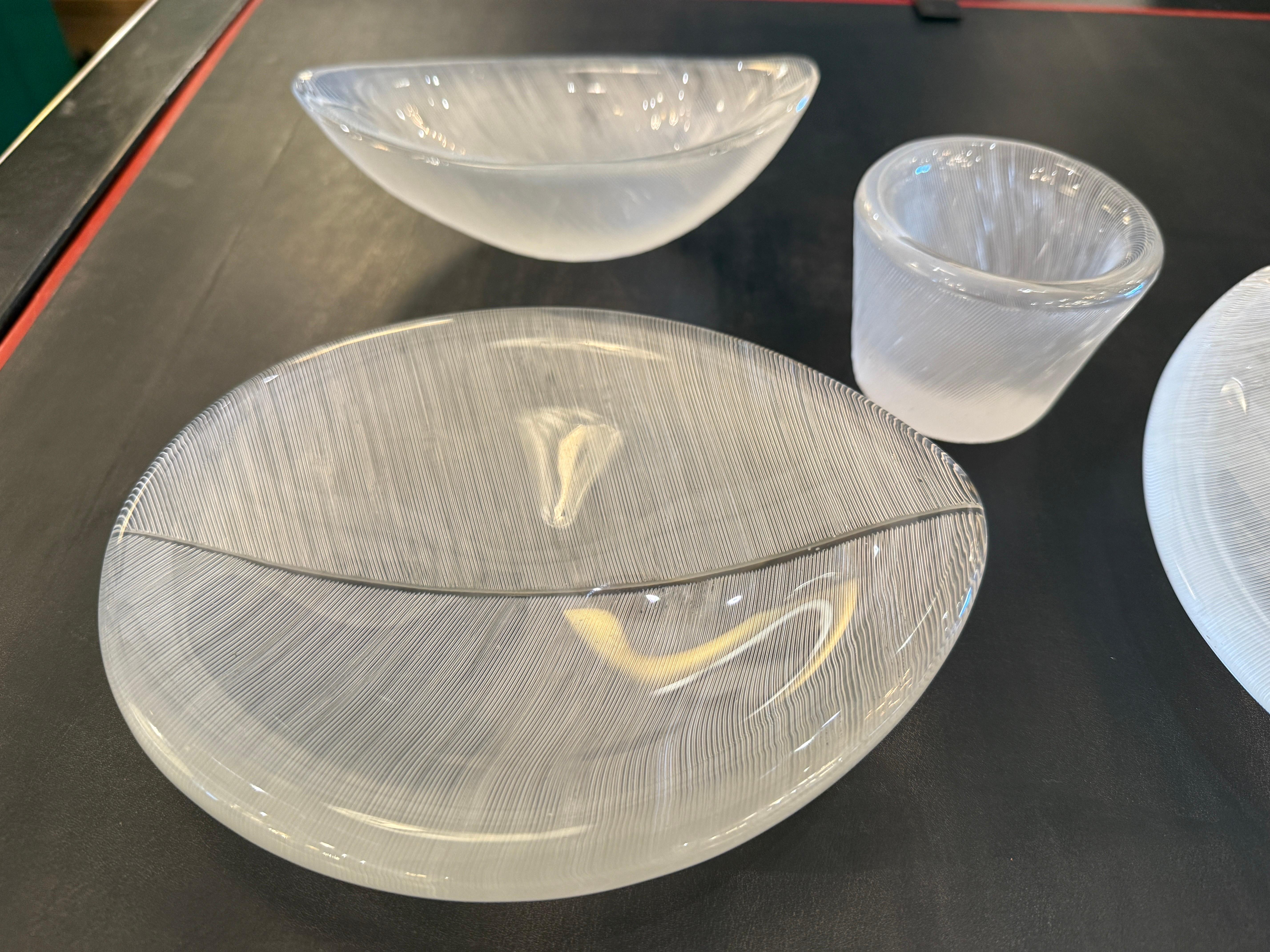 1956 SIGNED Tapio Wirkkala Combed Crystal Art Objects by Littala (4 Pieces) For Sale 7