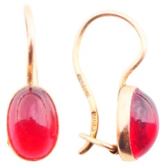 1956 USSR Soviet Baku Earrings solid 14K 583 Yellow Gold / 1.35 gr