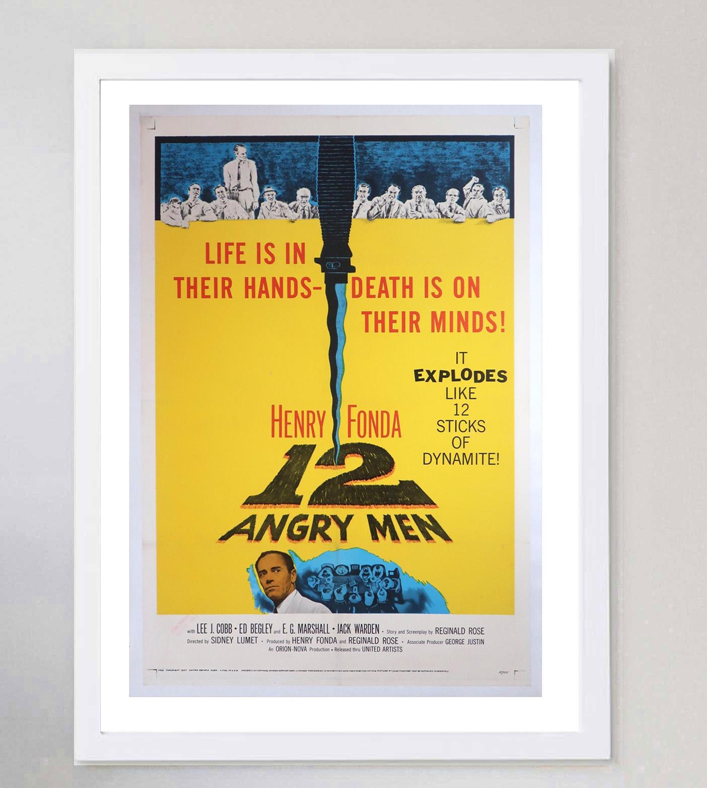 1957 12 hommes en colère Affiche originale d'époque Bon état - En vente à Winchester, GB