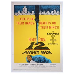 1957 12 hommes en colère Affiche originale d'époque