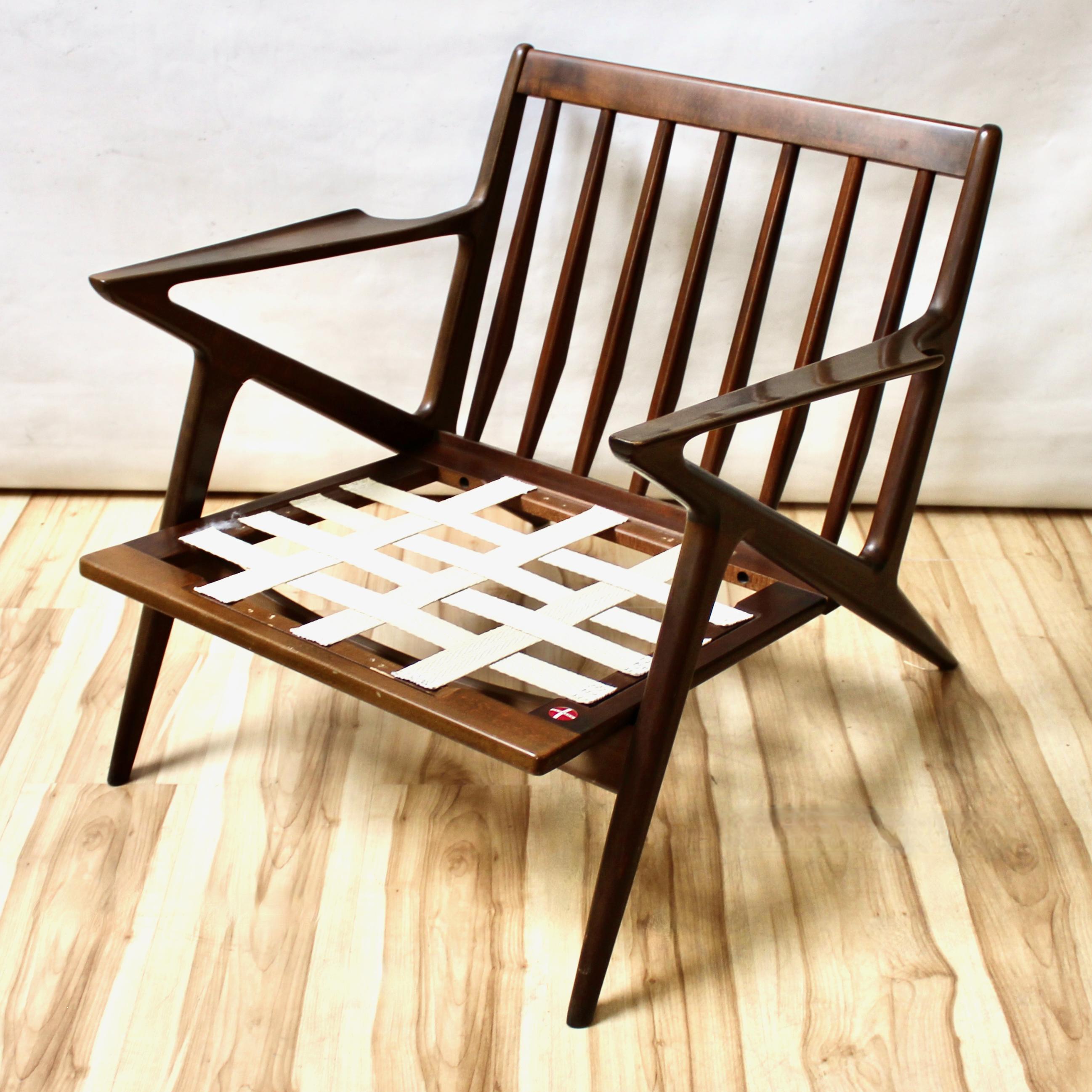 1957 Danish Modern Z Lounge Chair by Poul Jensen for Selig 5