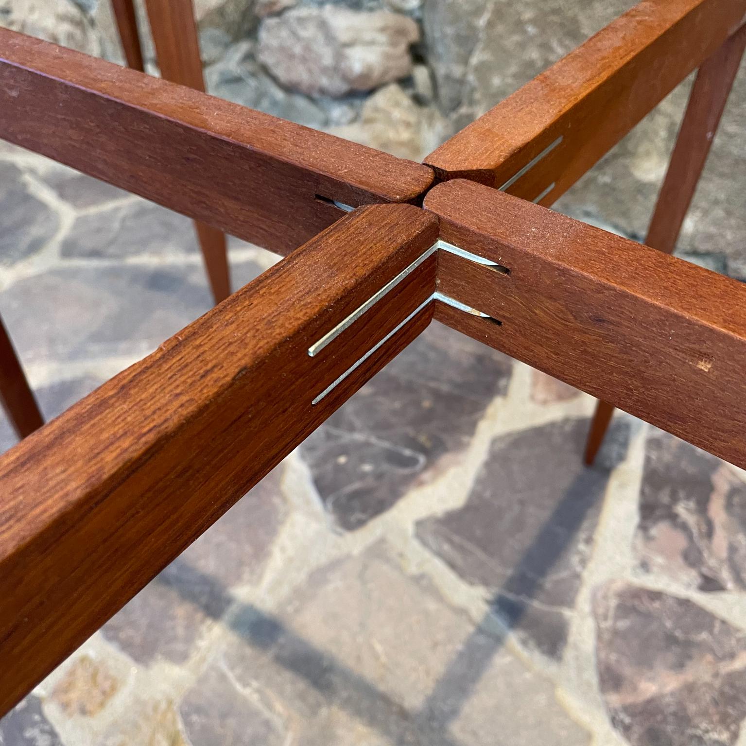 Mid-20th Century 1957 Fritz Hansen Teak Folding Tray Side Table -Set of Two Denmark model 4508