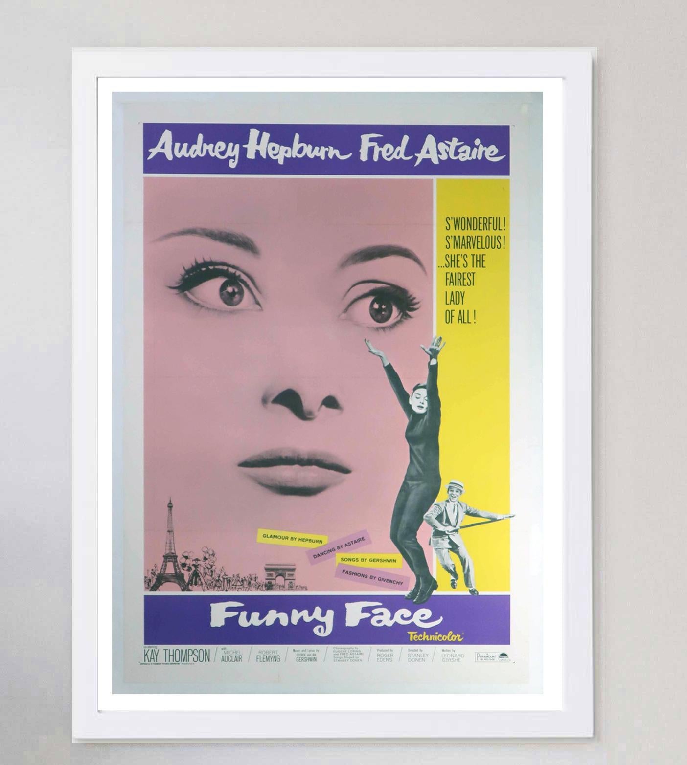 1957 Funny Face Original Vintage Poster In Good Condition For Sale In Winchester, GB