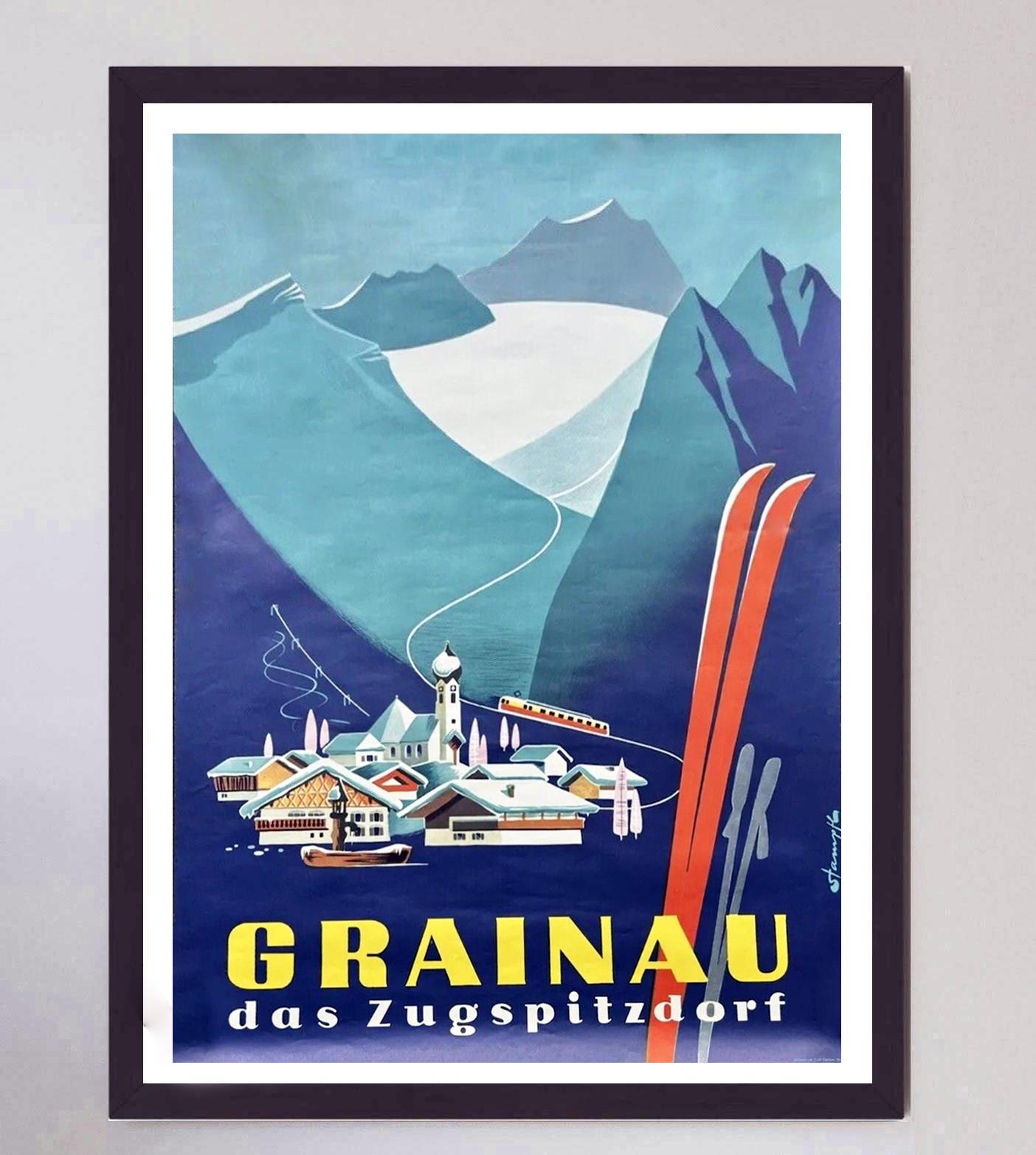 German 1957 Grainau Original Vintage Poster For Sale