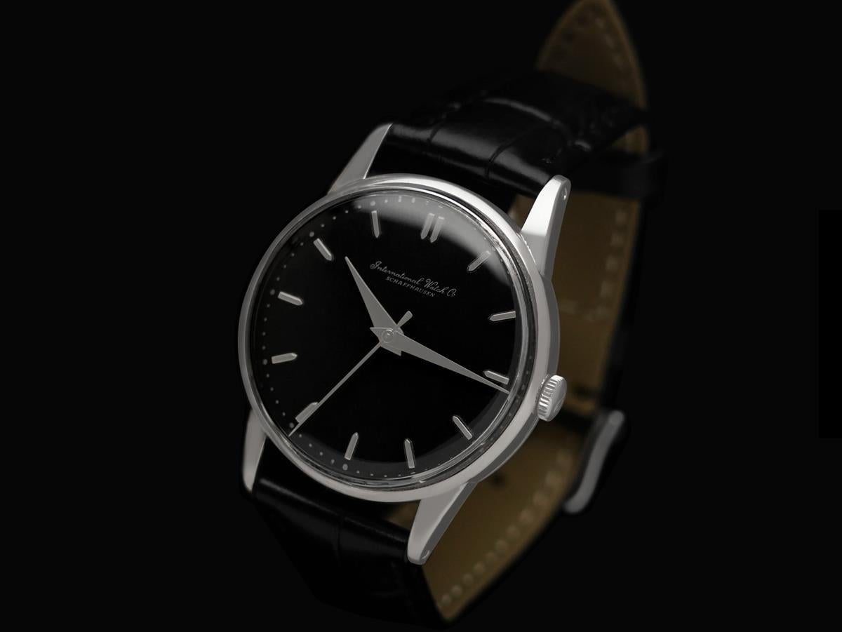 1957 IWC Vintage Mens Cal. 89 Dress Watch - Platinum In Good Condition For Sale In Suwanee, GA