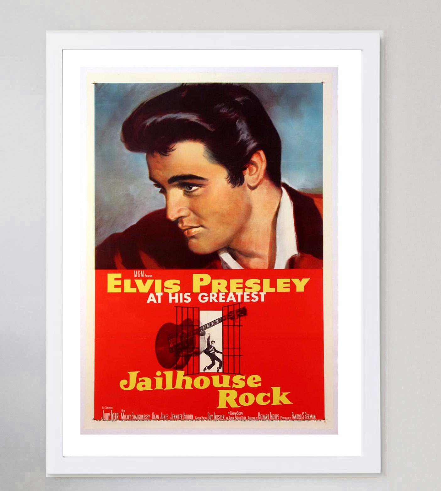 1957 Jailhouse Rock Original Vintage Poster im Zustand „Gut“ im Angebot in Winchester, GB