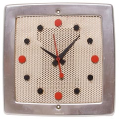 Vintage 1957 Classic Wall Clock Nu Tone Chime L35 Perforated Metal Howard Miller Style