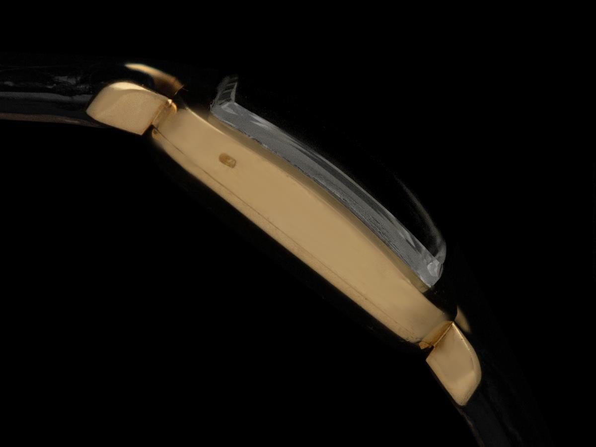 1957 Patek Philippe Vintage Mens Midsize Cushion Hourglass Watch, Ref. 2413 For Sale 3