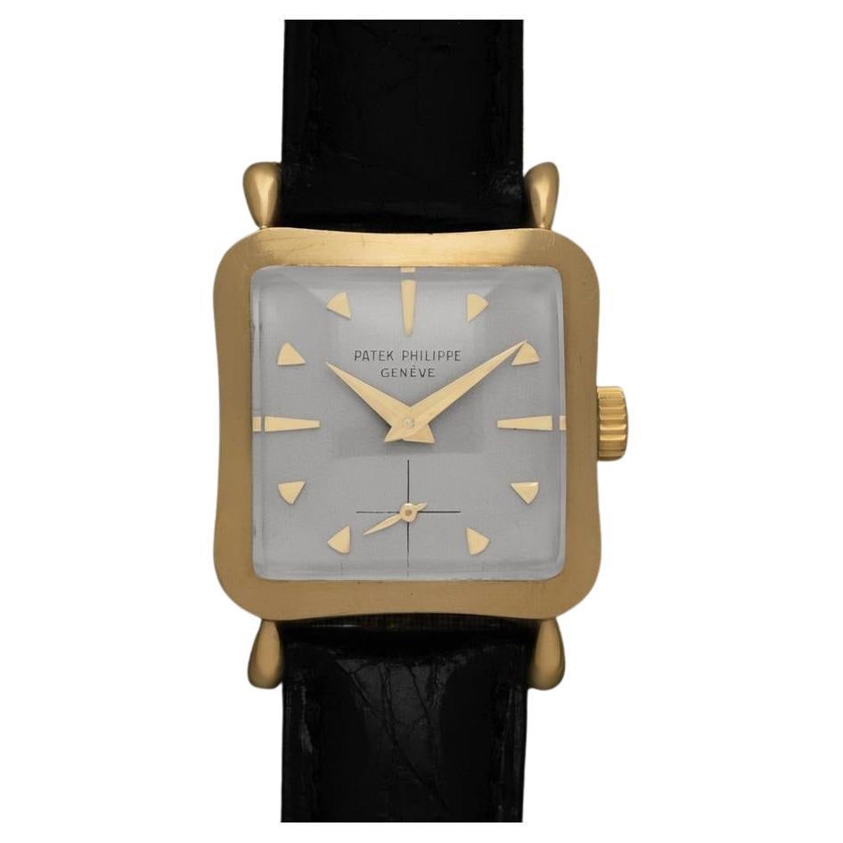 1957 Patek Philippe Vintage Mens Midsize Cushion Hourglass Watch, Ref. 2413 For Sale