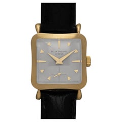 1957 Patek Philippe Vintage Mens Midsize Cushion Hourglass Watch, Ref. 2413