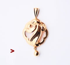 1957 Pendant solid 18K Gold / 2gr