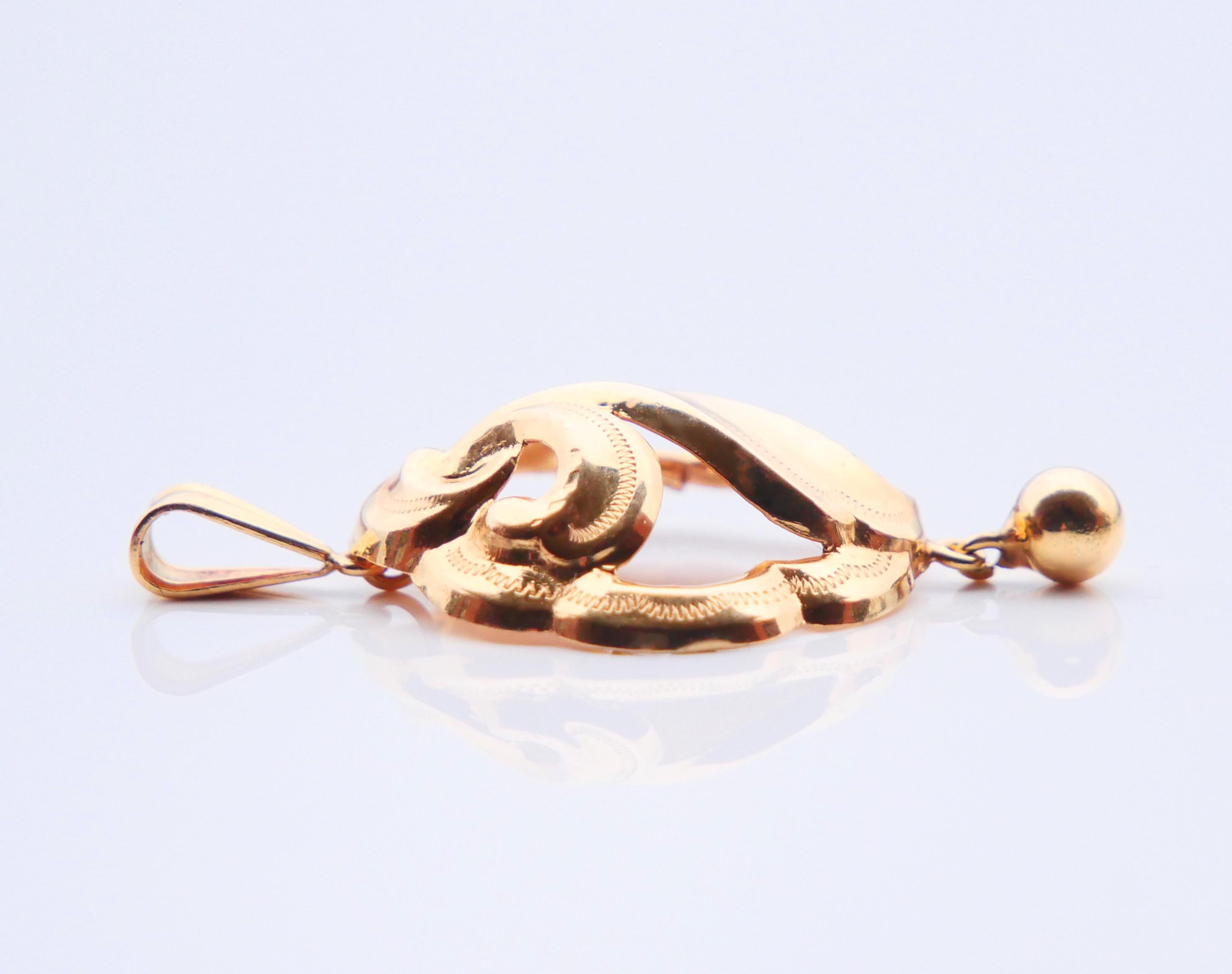 1957 Pendentif or massif 18K / 2gr Unisexe en vente