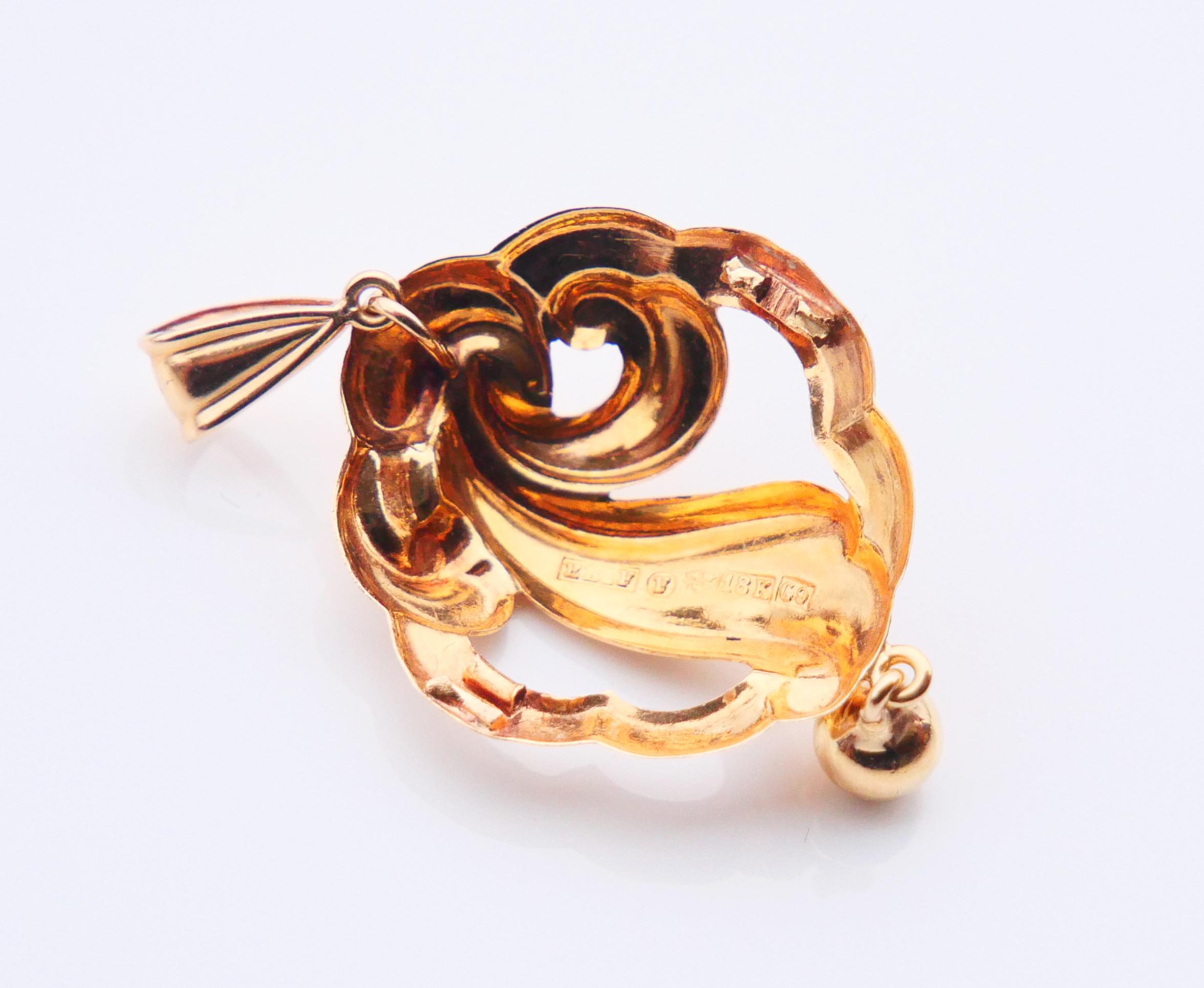 1957 Pendentif or massif 18K / 2gr en vente 1