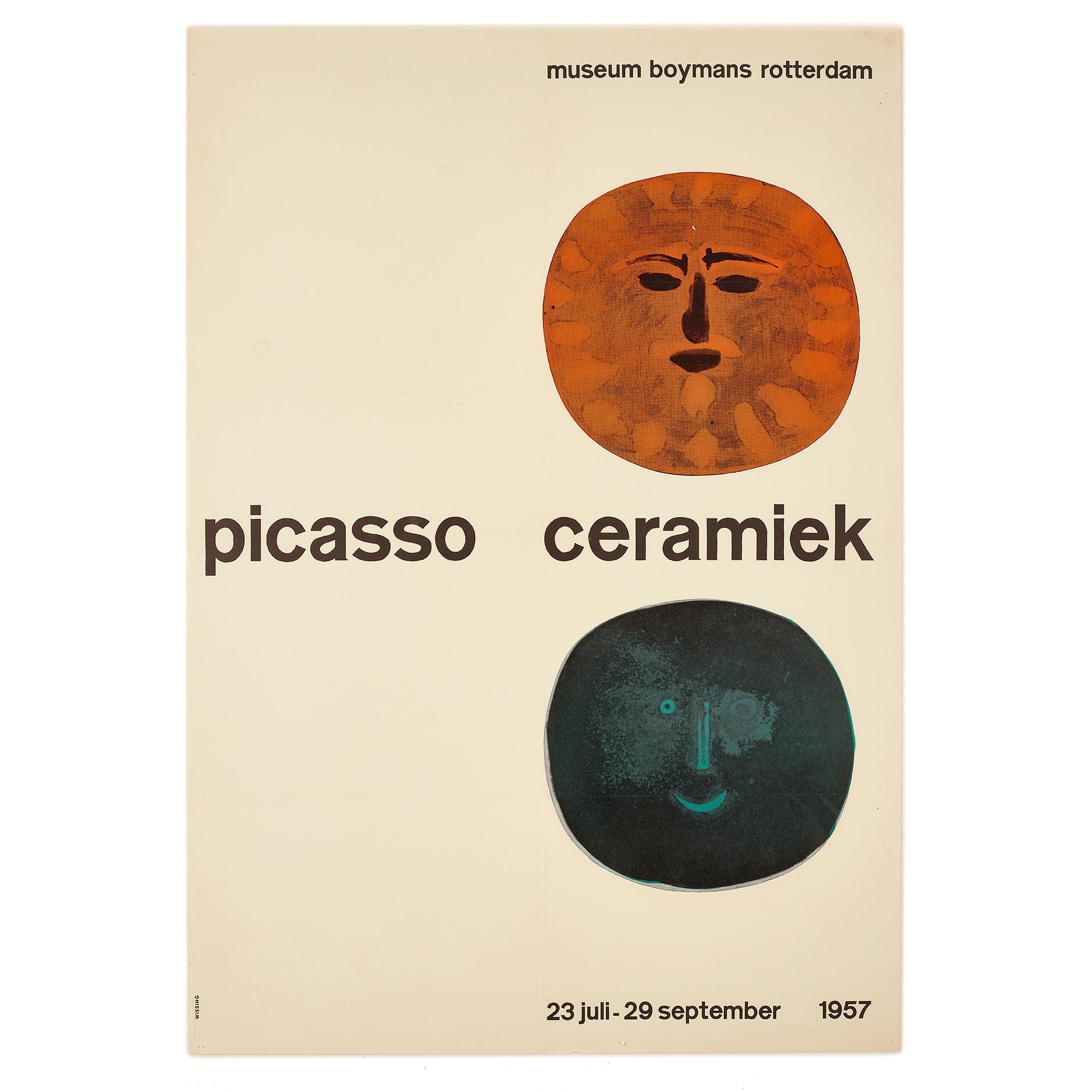 1957 'Picasso Ceramiek', Rotterdam Exhibition Poster