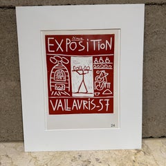 1957 Picasso Poster Exposition Vallauris France