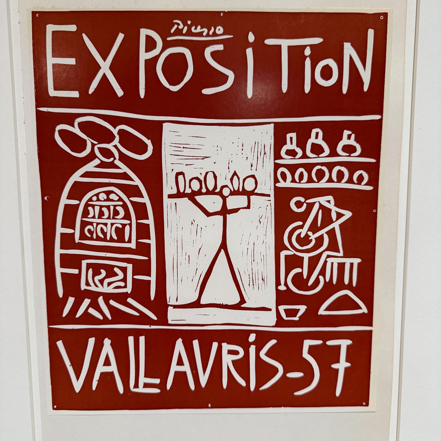 Picasso-Poster, Exposition Vallauris, Frankreich, 1957, Frankreich (Moderne der Mitte des Jahrhunderts) im Angebot