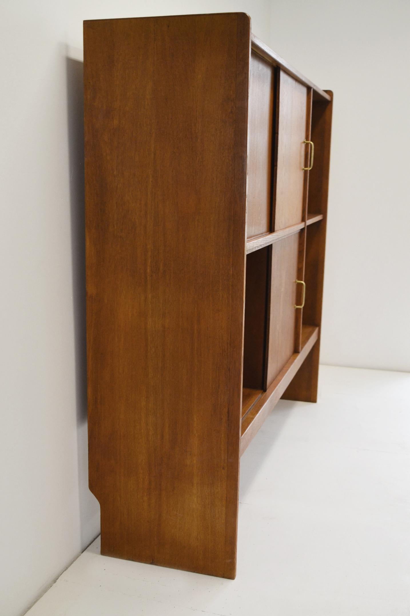 Roger Landault, 1957 
edition ABC rare oak 
bookcase made for the university campus Antony - Paris.