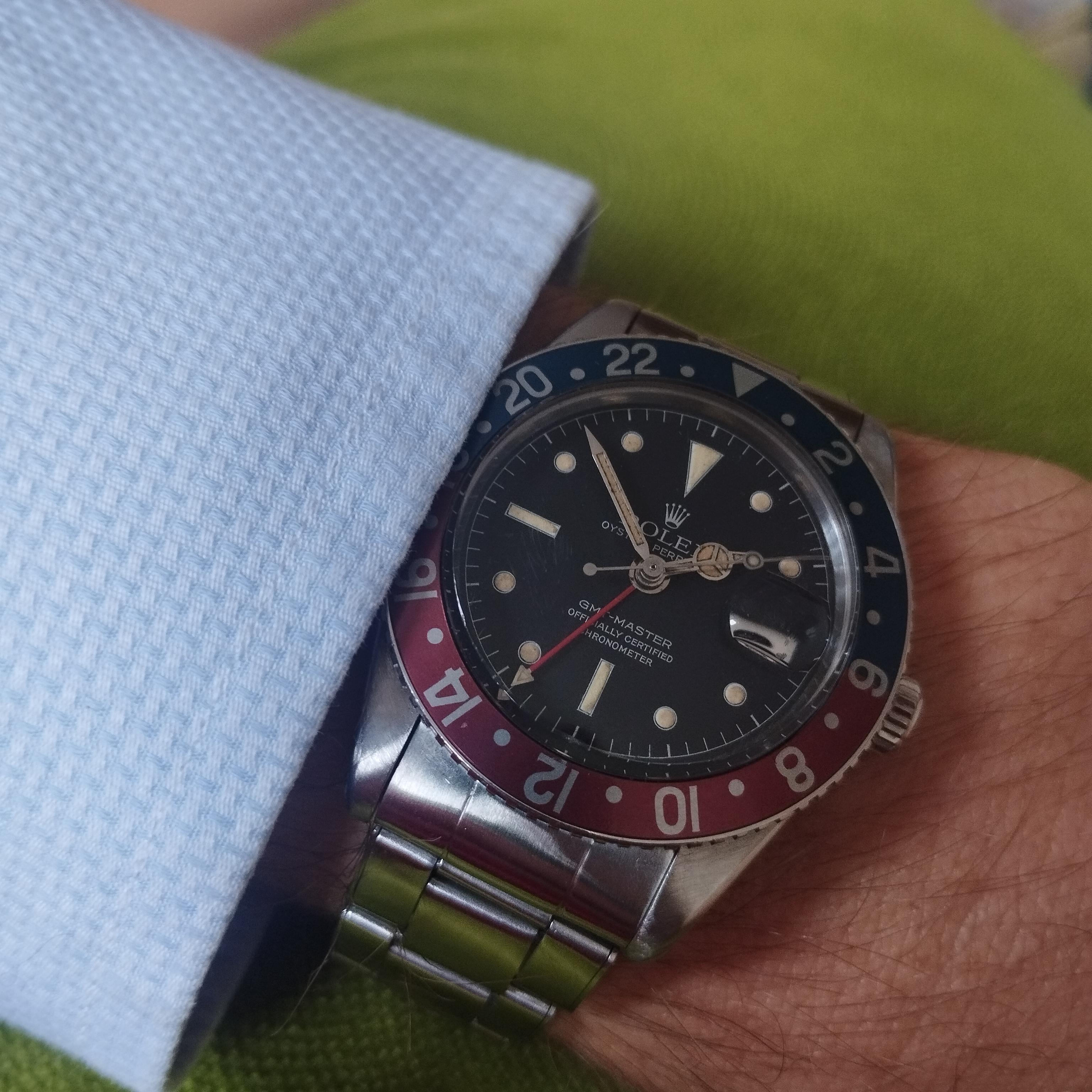 1957 Rolex GMT-Master 6542 Esfera de servicio suiza T< 25 12