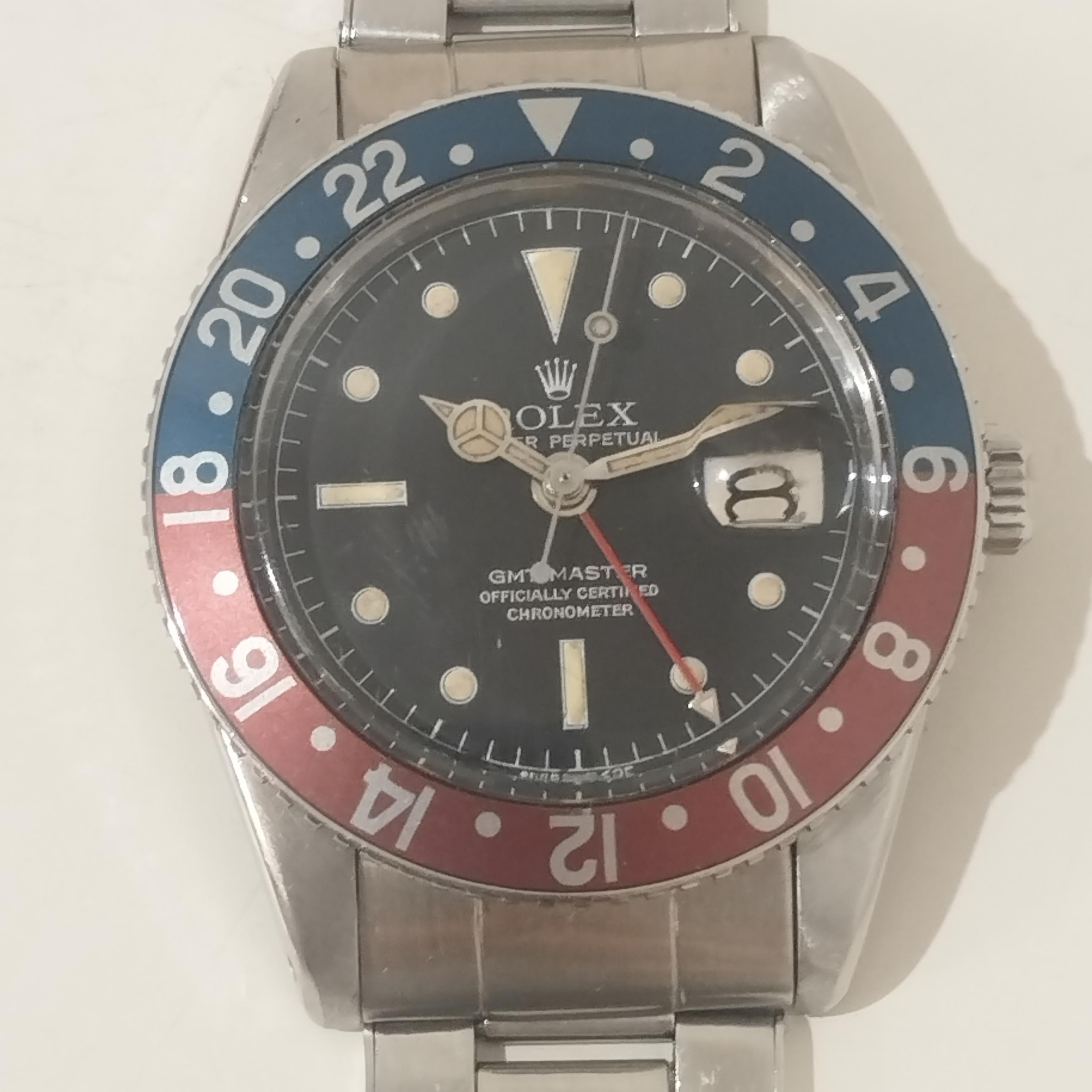 Femenino o masculino 1957 Rolex GMT-Master 6542 Esfera de servicio suiza T< 25