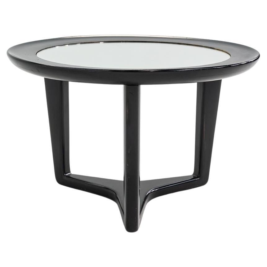 1957 Table d'appoint ronde en acajou attribuée à Gio Ponti
