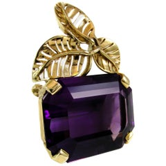 1957 Seaman Schepps Amethyst Gold Brooch