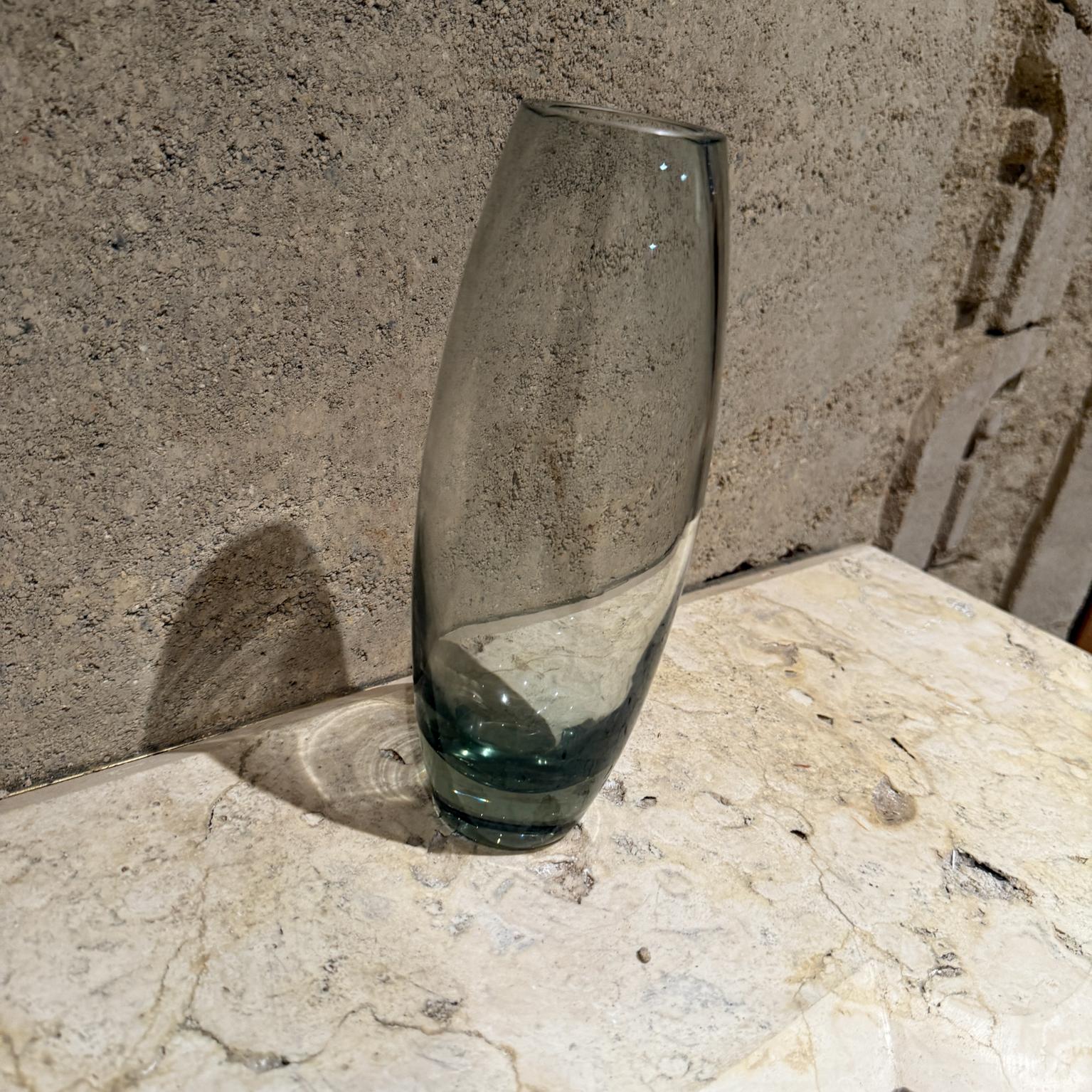 Danese 1957 Vaso di vetro torpedo grigio fumo Per Lütken Holmegaard in vendita