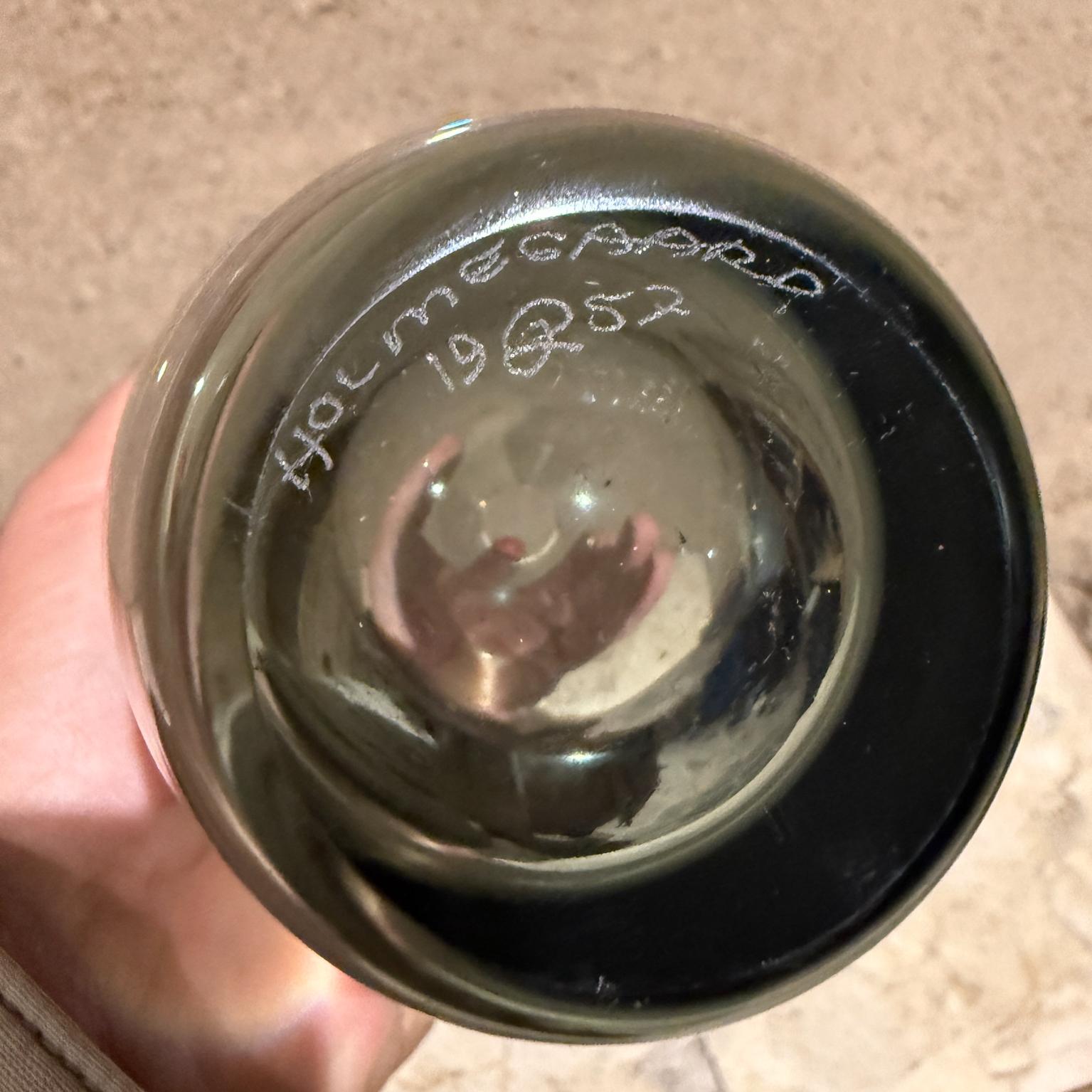 1957 Vaso di vetro torpedo grigio fumo Per Lütken Holmegaard in vendita 2