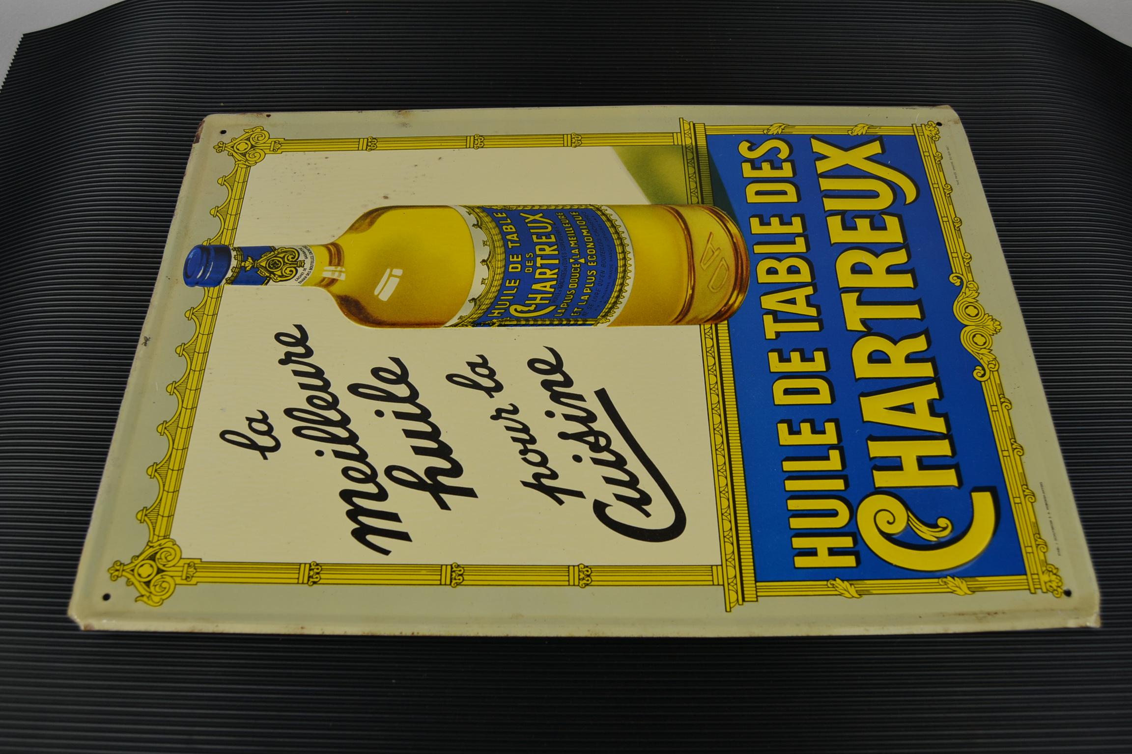 1957 Tin Advertising Sign for Table Oil, Vintage Kitchen Wall Decoration 8
