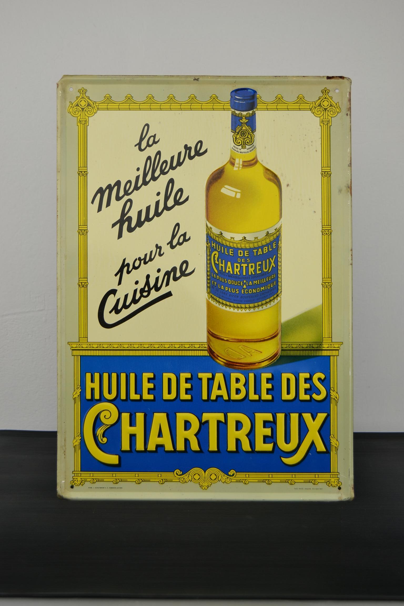 1957 Tin Advertising Sign for Table Oil, Vintage Kitchen Wall Decoration 10