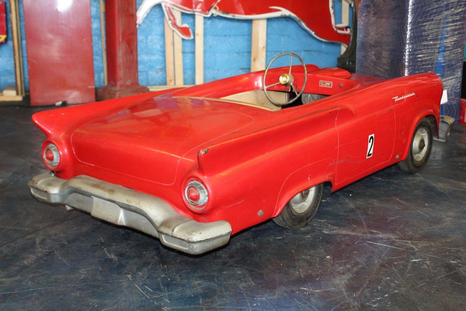 American 1957 Vintage Ford Thunderbird Jr. Powercar Electric Kiddie Car For Sale