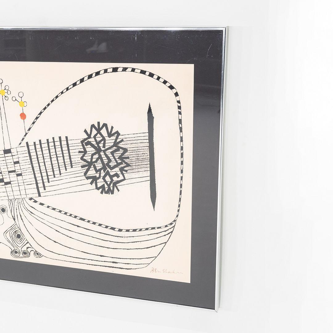 1958 Ben Shahn Luth et molécule n° 2 Sérigraphie encadrée Bon état - En vente à Philadelphia, PA