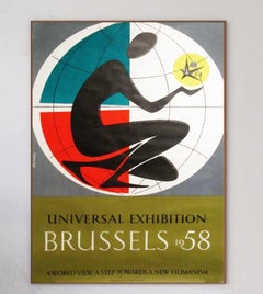 1958 Brussels World's Fair Original Vintage Poster