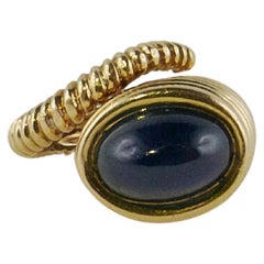 Vintage 1958 Cartier Yellow Gold and Sapphire Ring 